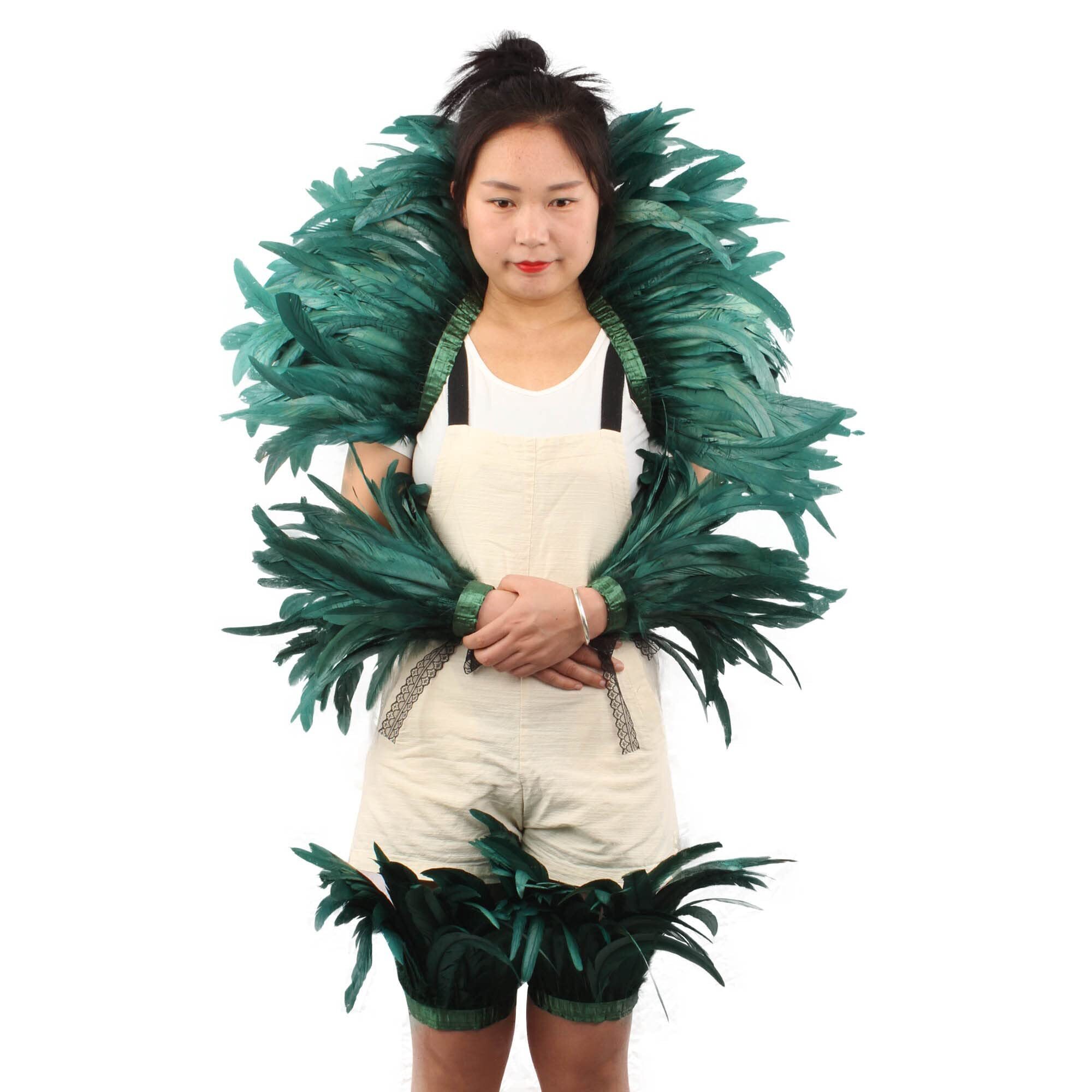 6677 Qi@Xia Feather Shawl 1 Pair Of Wrist Cuffs And Leg Cuff